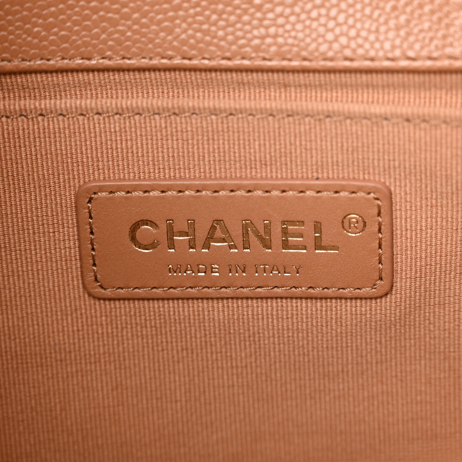 Chanel Caviar Quilted Medium Boy Flap Light Brown 6 of 11