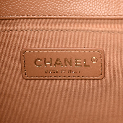 Chanel Caviar Quilted Medium Boy Flap Light Brown 6 of 11