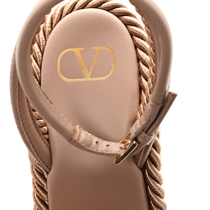 Valentino Garavani Calfskin Vlogo Summerblocks Platform Sandals 40 Rose Cannelle 8 of 9