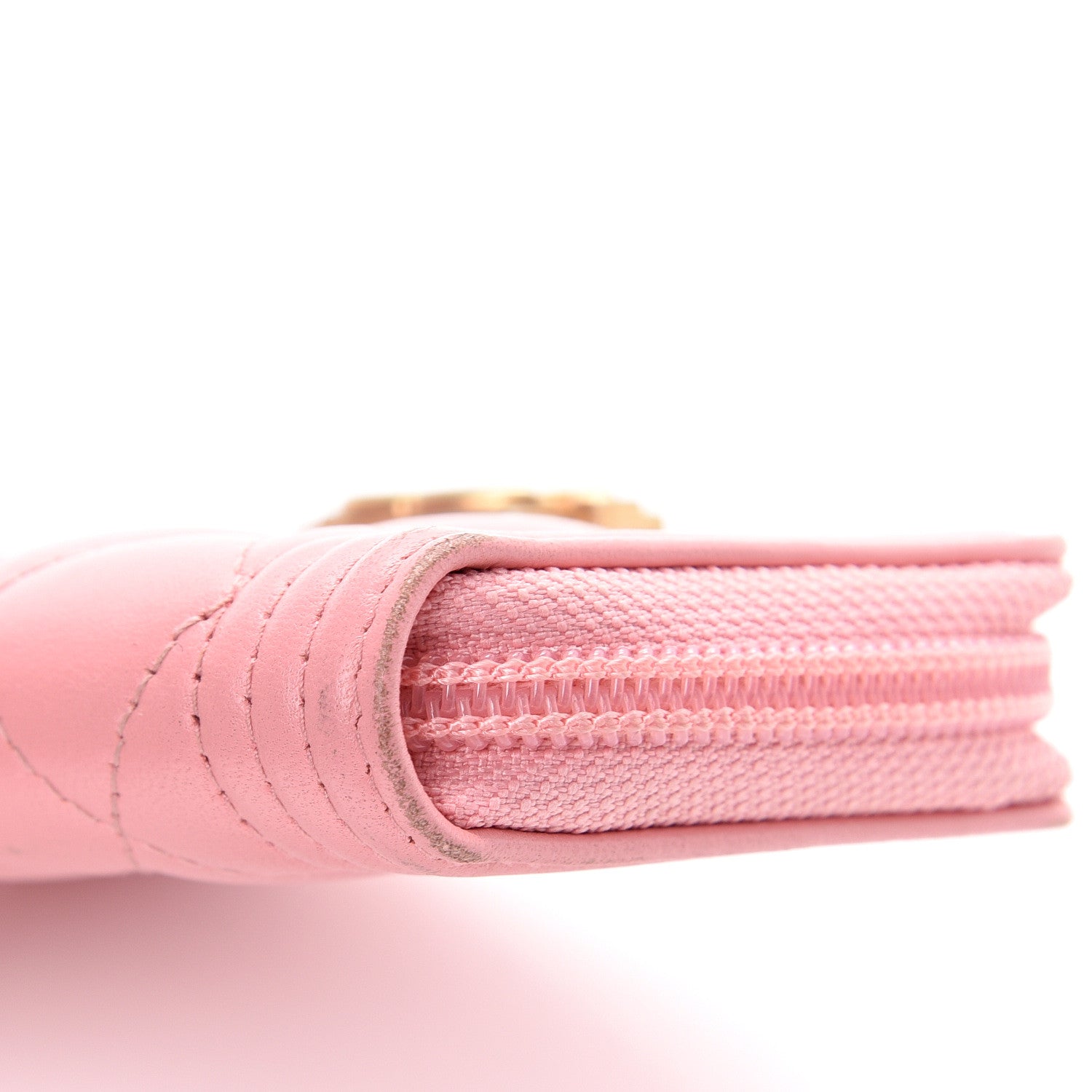 Chanel Lambskin Quilted Boy Zip Around Coin Purse Wallet Pink 12 of 14