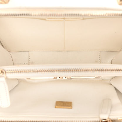 Chanel Caviar Quilted Top Handle Vanity Case White 6 of 11