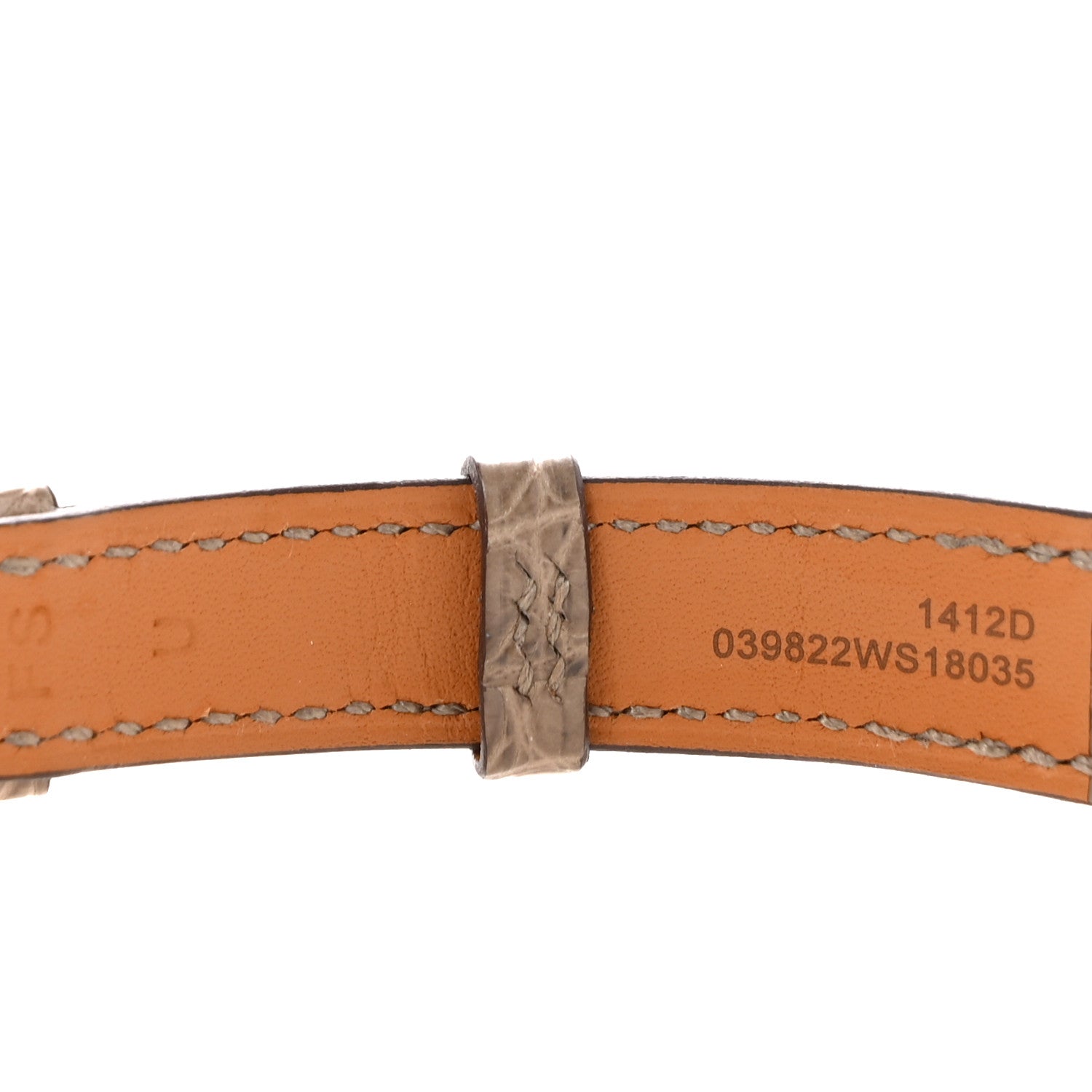 Hermes Matte Alligator Watch Strap Etoupe 5 of 6