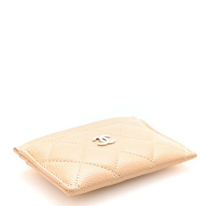 Chanel Caviar Quilted Card Holder Beige 4 of 9