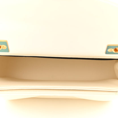 Valentino Garavani Nappa One Stud Chain Clutch Ivory 5 of 10