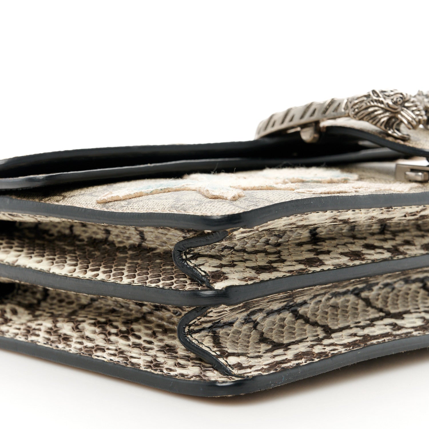 Gucci X MLB GG Supreme Monogram Snakeskin NY Yankees Patch Embroidered Small Dionysus Shoulder Bag 10 of 11