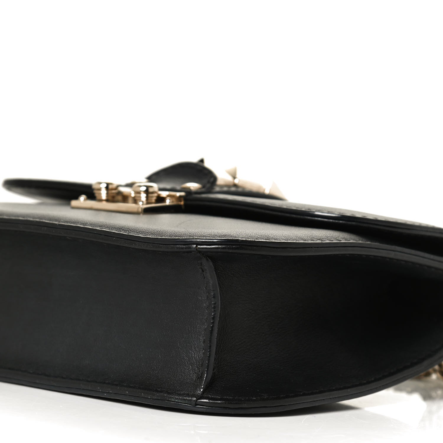 Valentino Garavani Vitello Small Glam Lock Rockstud Flap Black 9 of 10