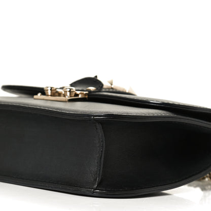 Valentino Garavani Vitello Small Glam Lock Rockstud Flap Black 9 of 10