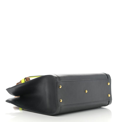 Gucci Calfskin Small Diana Tote Bag Black Yellow Fluo 4 of 14