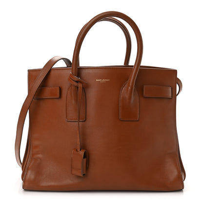 Saint Laurent Calfskin Small Sac De Jour Cognac 1 of 11