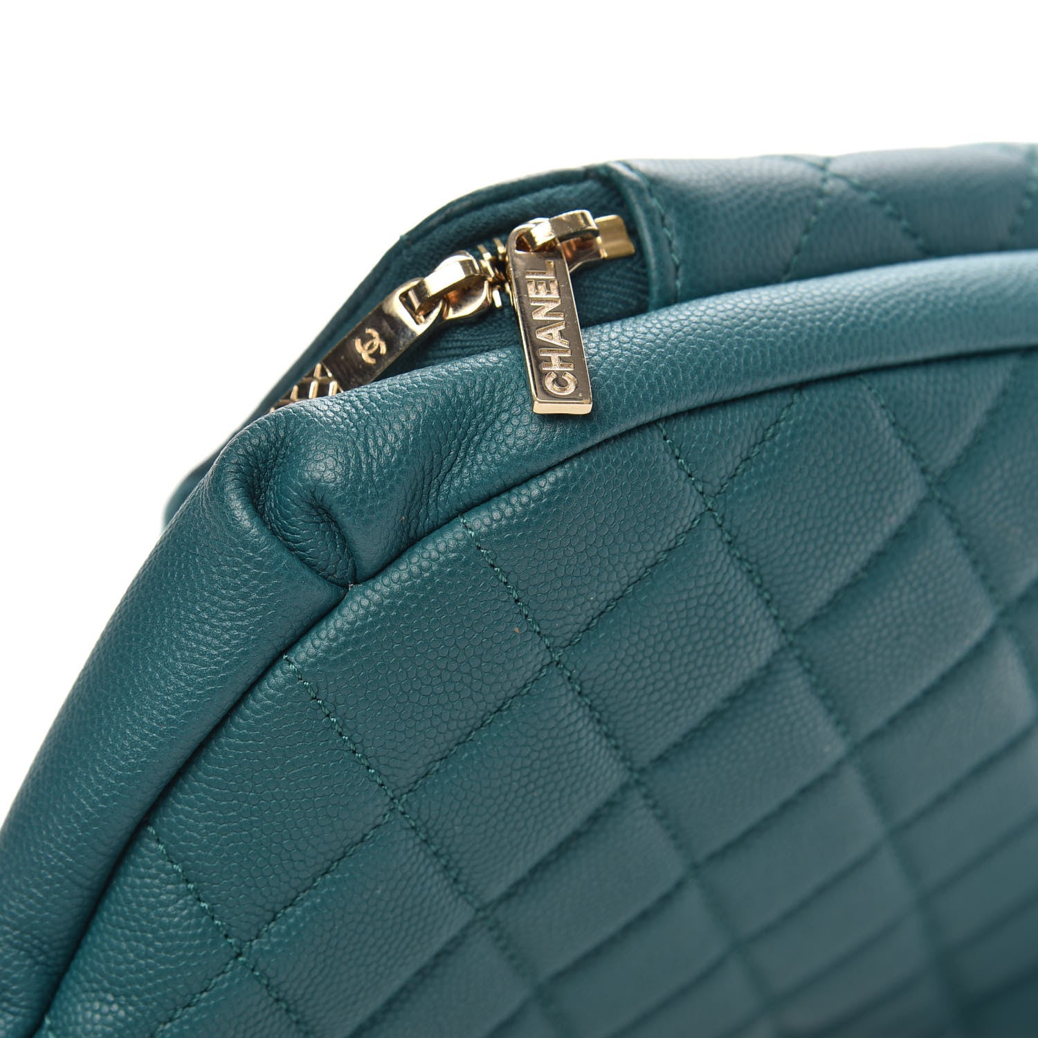 Chanel Caviar Quilted Business Affinity Waist Belt Bag Dark Turquoise 8 of 9