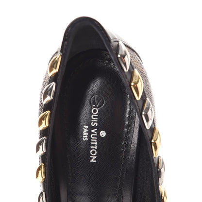 Louis Vuitton Calfskin Monogram Eldorado Pumps 37.5 Cacao 7 of 11