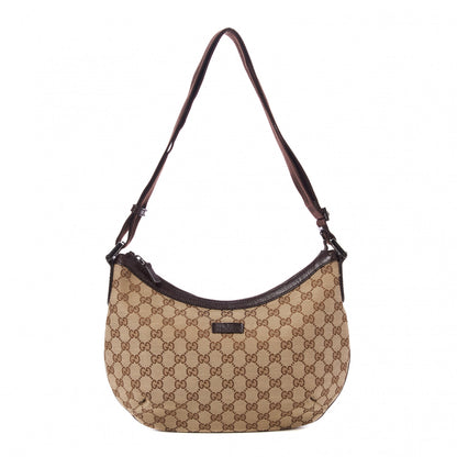 Gucci Monogram Medium Half Moon Hobo Dark Brown 1 of 8