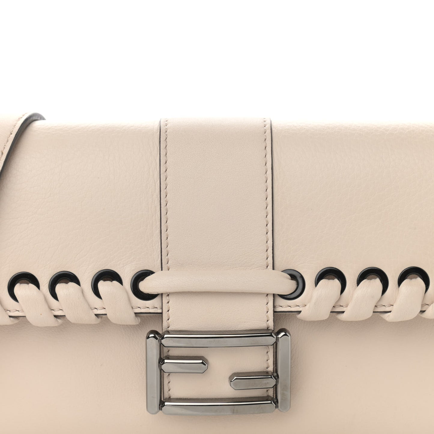 Vitello Dolce Lace Up Baguette Camelia