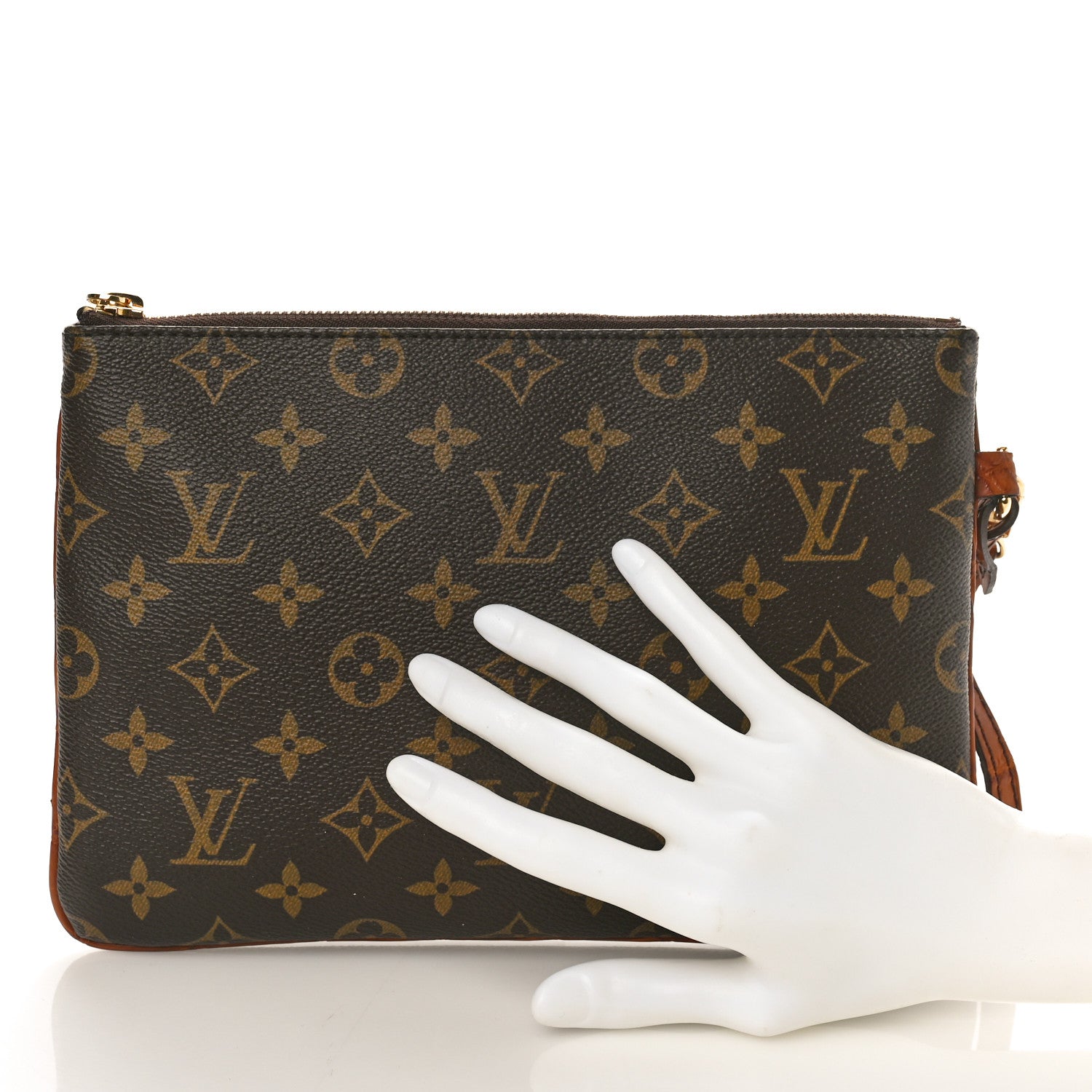 Louis Vuitton Monogram Alligator Trim Mahina XL Pochette 2 of 9