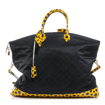Louis Vuitton Nylon Monogram Kusama Infinity Dots Lockit GM Black Yellow 1 of 7
