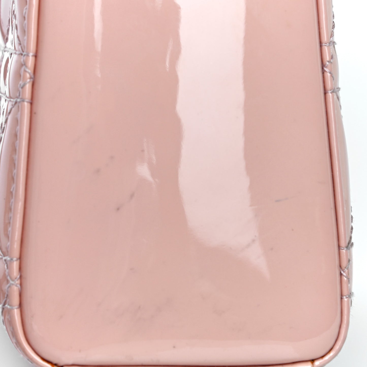 Patent Cannage Mini Lady Dior Light Pink