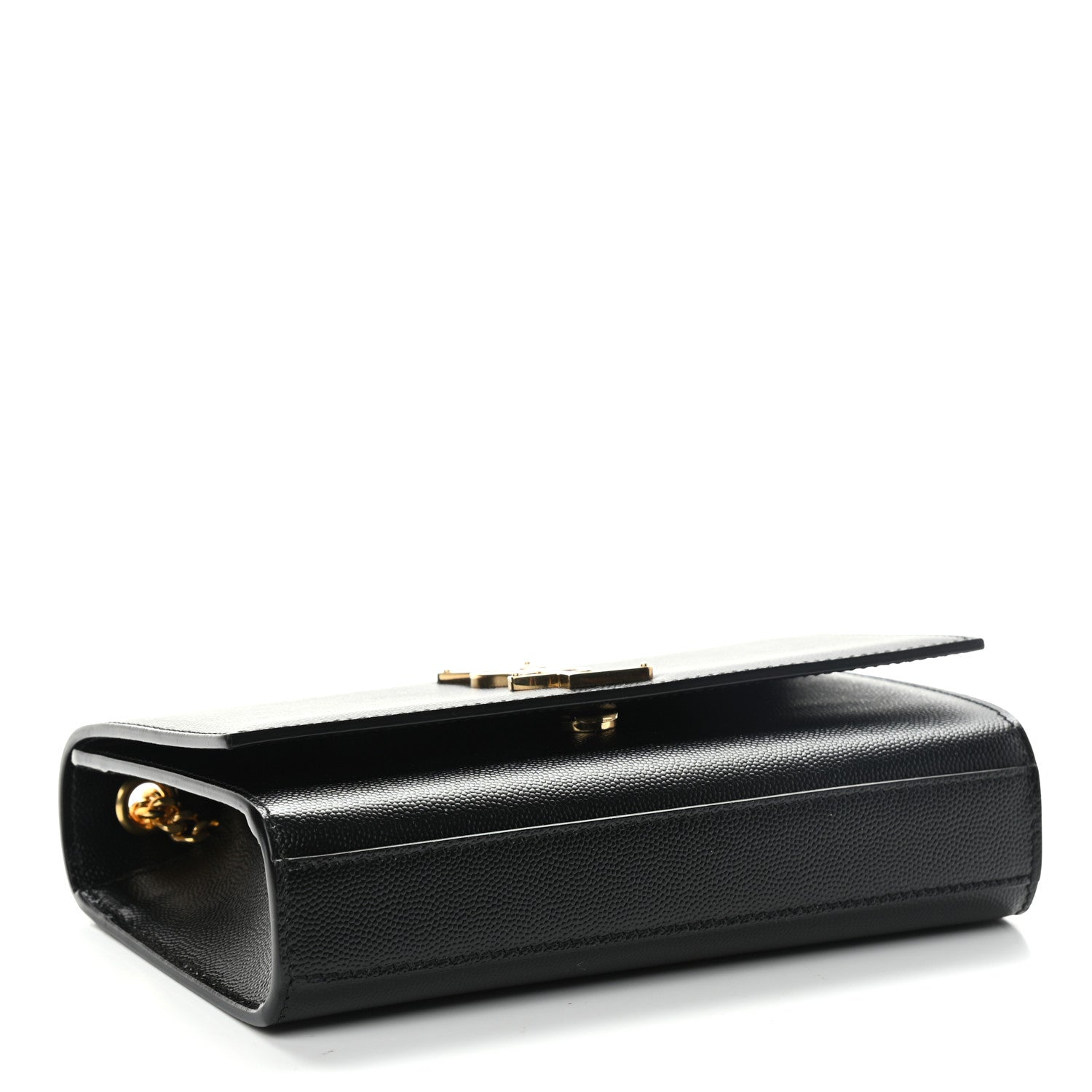 Saint Laurent Grain De Poudre Small Monogram Kate Satchel Black 4 of 11