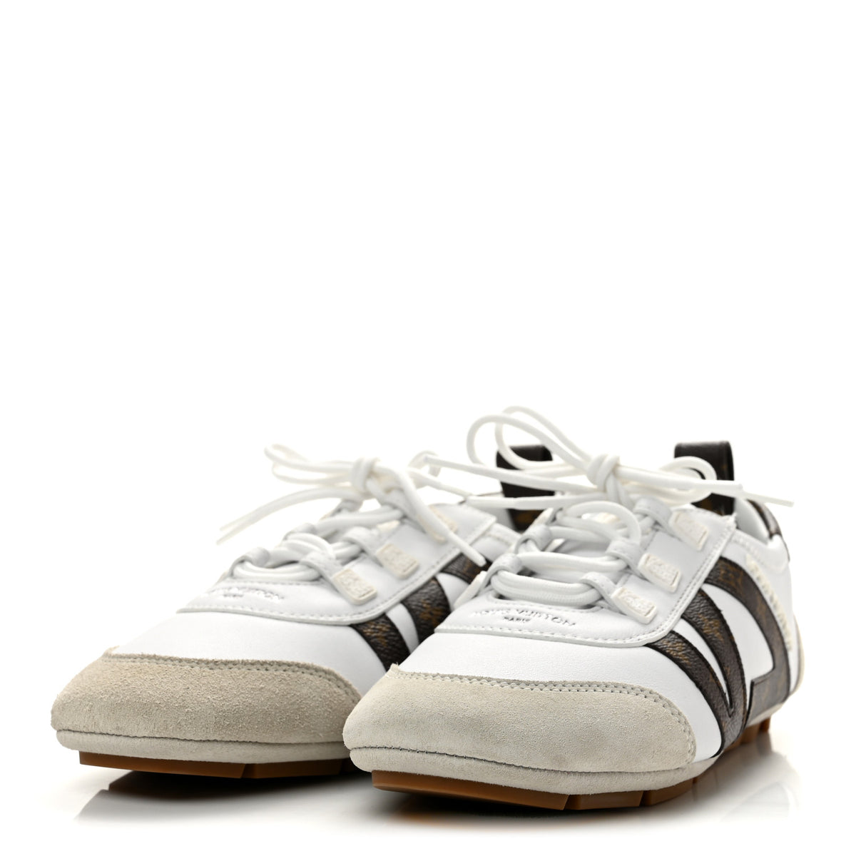 Monogram Calfskin Womens LV Sneakerina 37 White