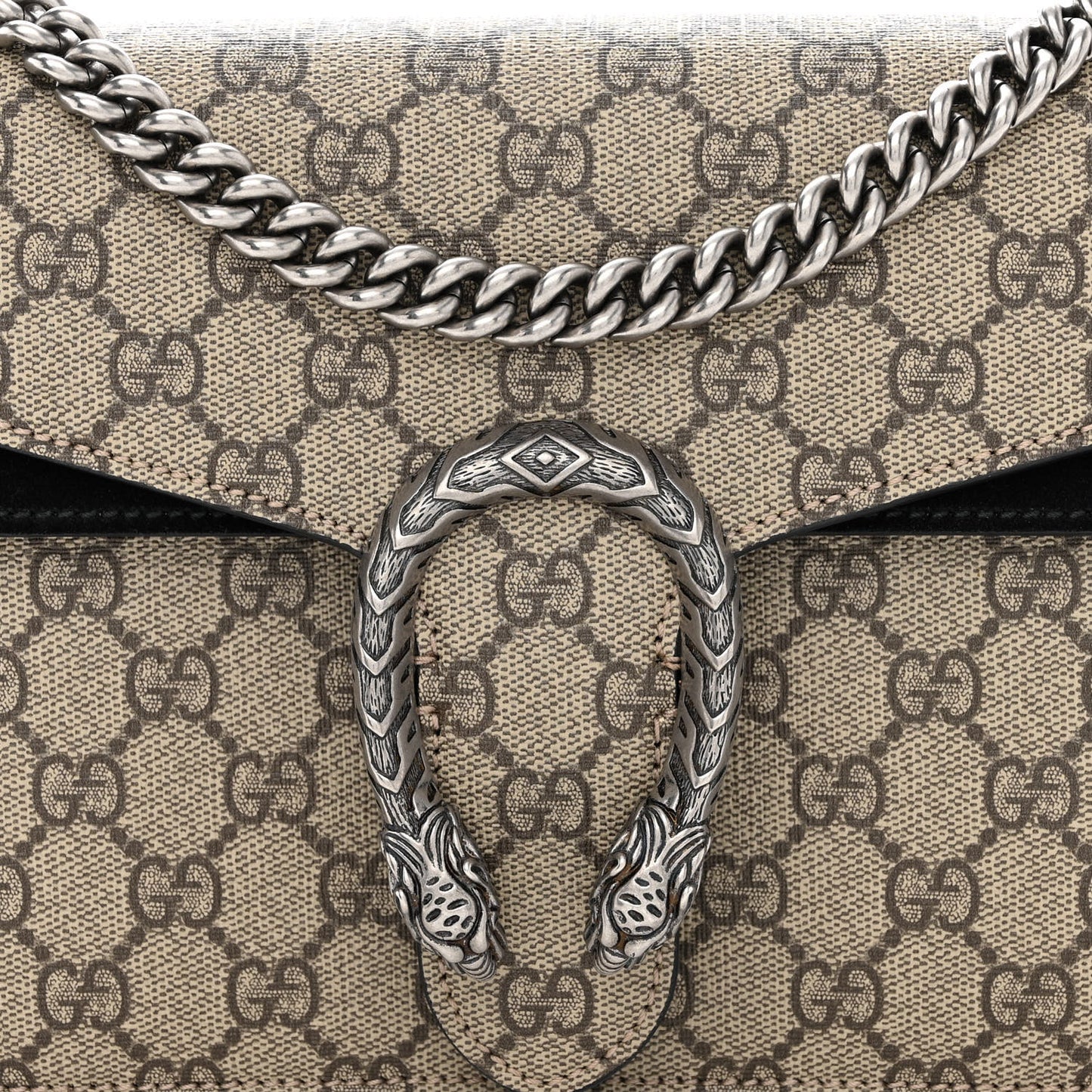 GG Supreme Monogram Small Dionysus Shoulder Bag Black