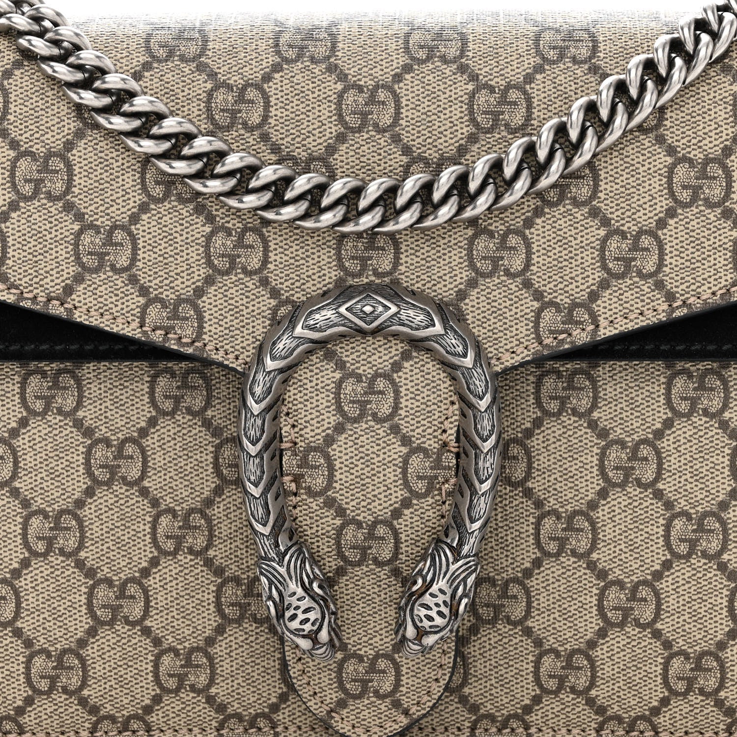 Gucci GG Supreme Monogram Small Dionysus Shoulder Bag Black 8 of 12