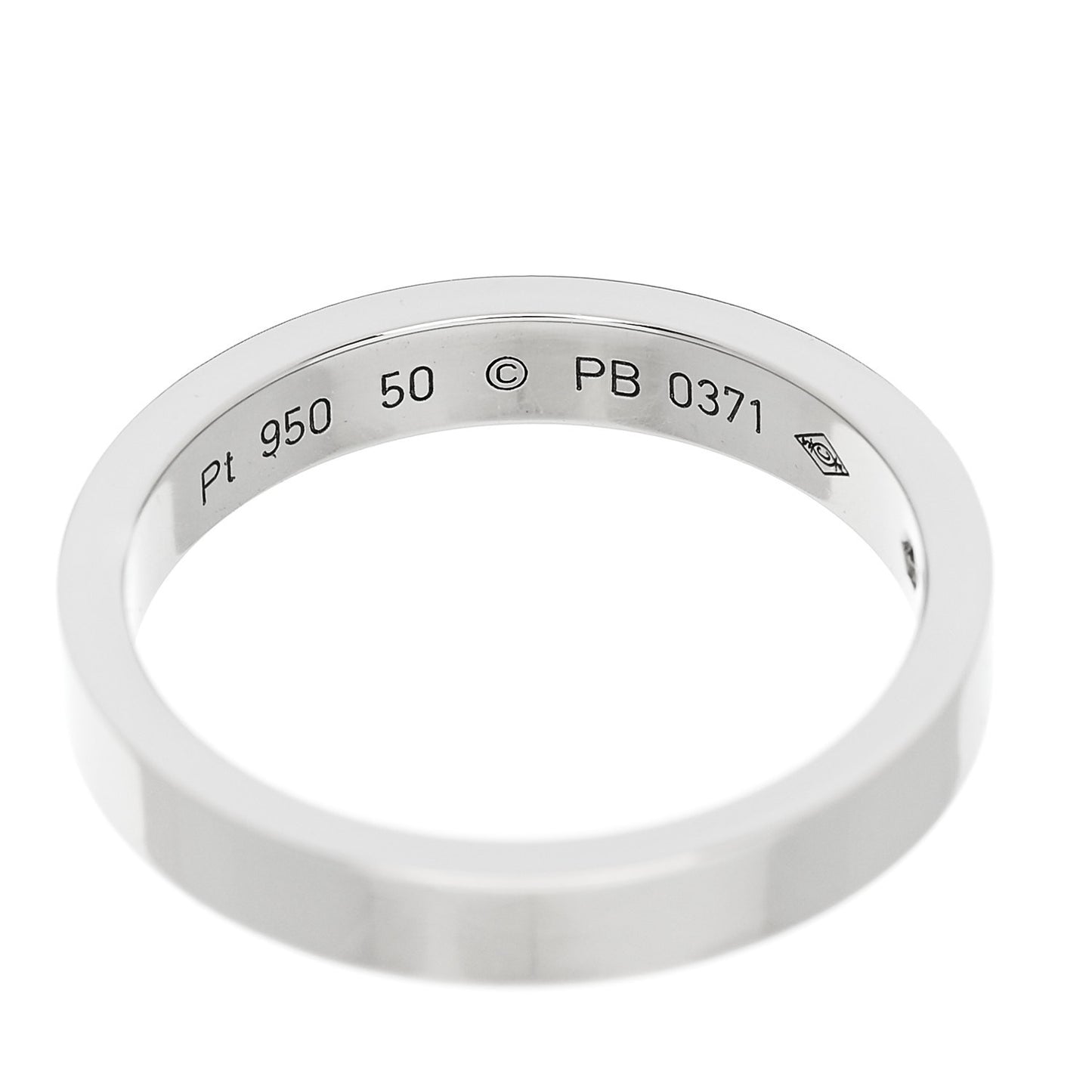 Platinum Diamond 3mm C De Cartier Wedding Band Ring 50 5.25