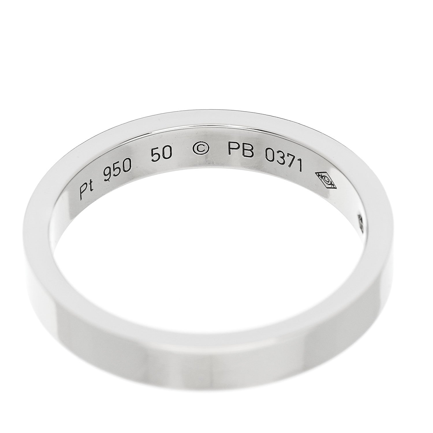 Cartier Platinum Diamond 3mm C De Cartier Wedding Band Ring 50 5.25 4 of 4