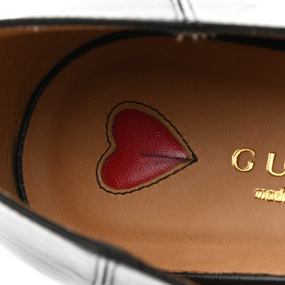 Gucci Malaga Kid Web Pearl Embellished Peyton 75mm Loafer Pumps 38.5 Black 8 of 13