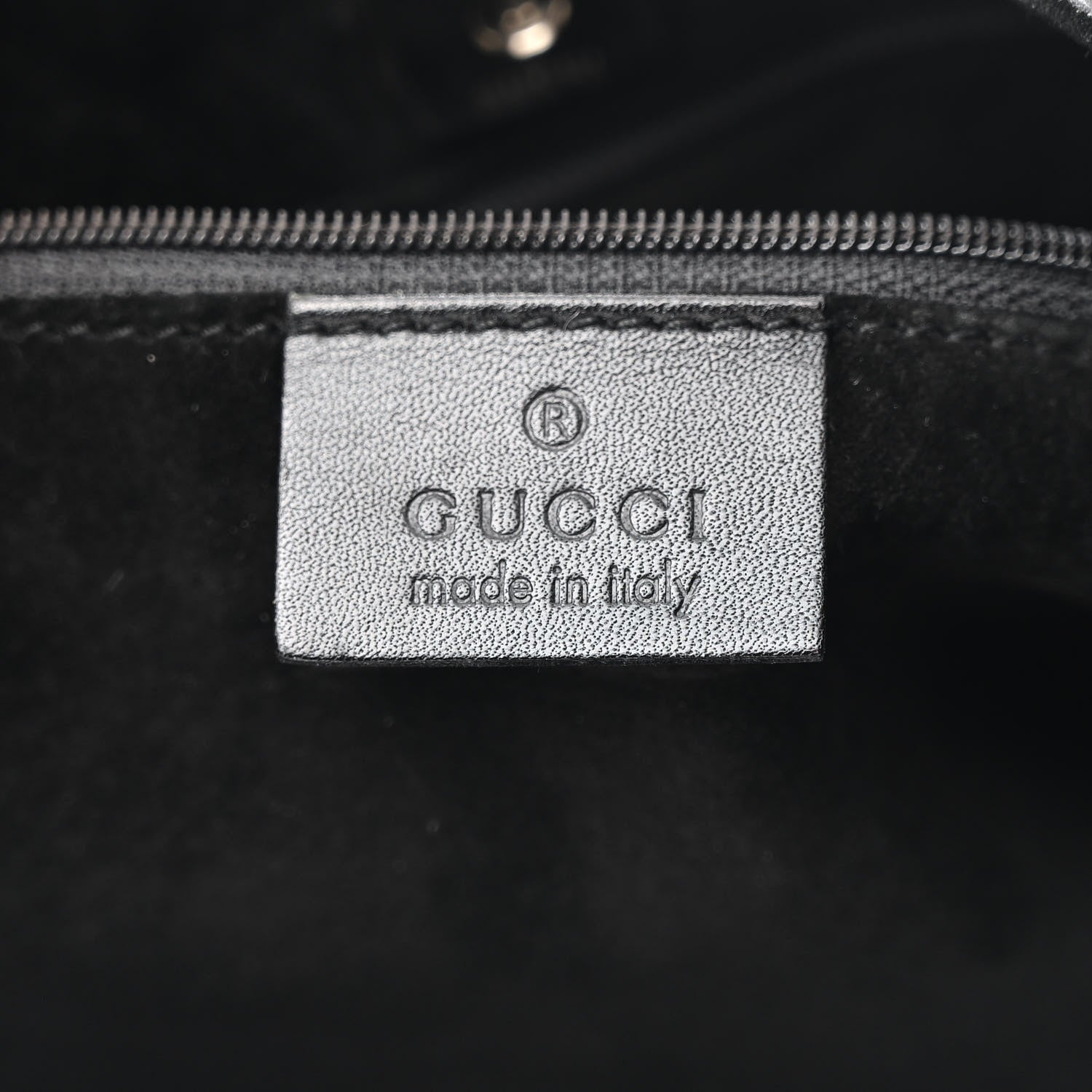 Gucci Calfskin Logo Hobo Bag Black 6 of 17