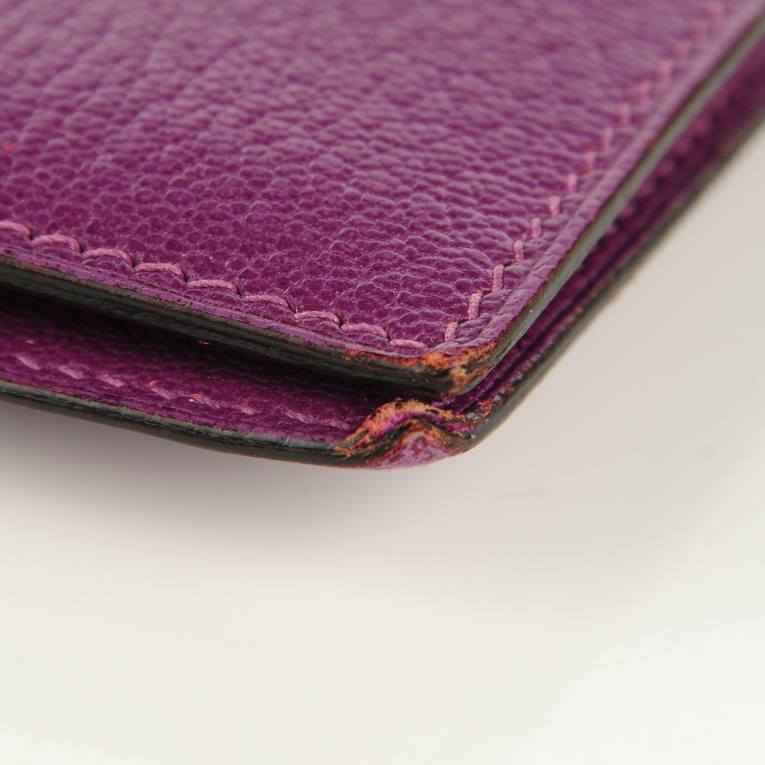 Hermes Chevre Mysore Bearn Gusset Wallet Cyclamen 9 of 15