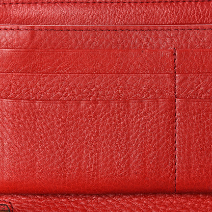 Gucci Pebbled Calfskin Soho Zip Around Wallet Red 13 of 14
