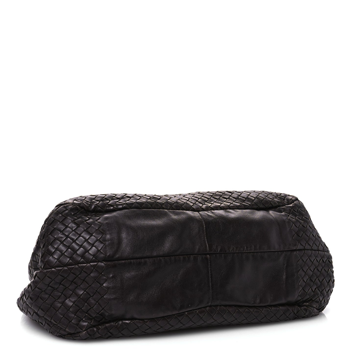 Nappa Intrecciato Large Campana Hobo Ebano