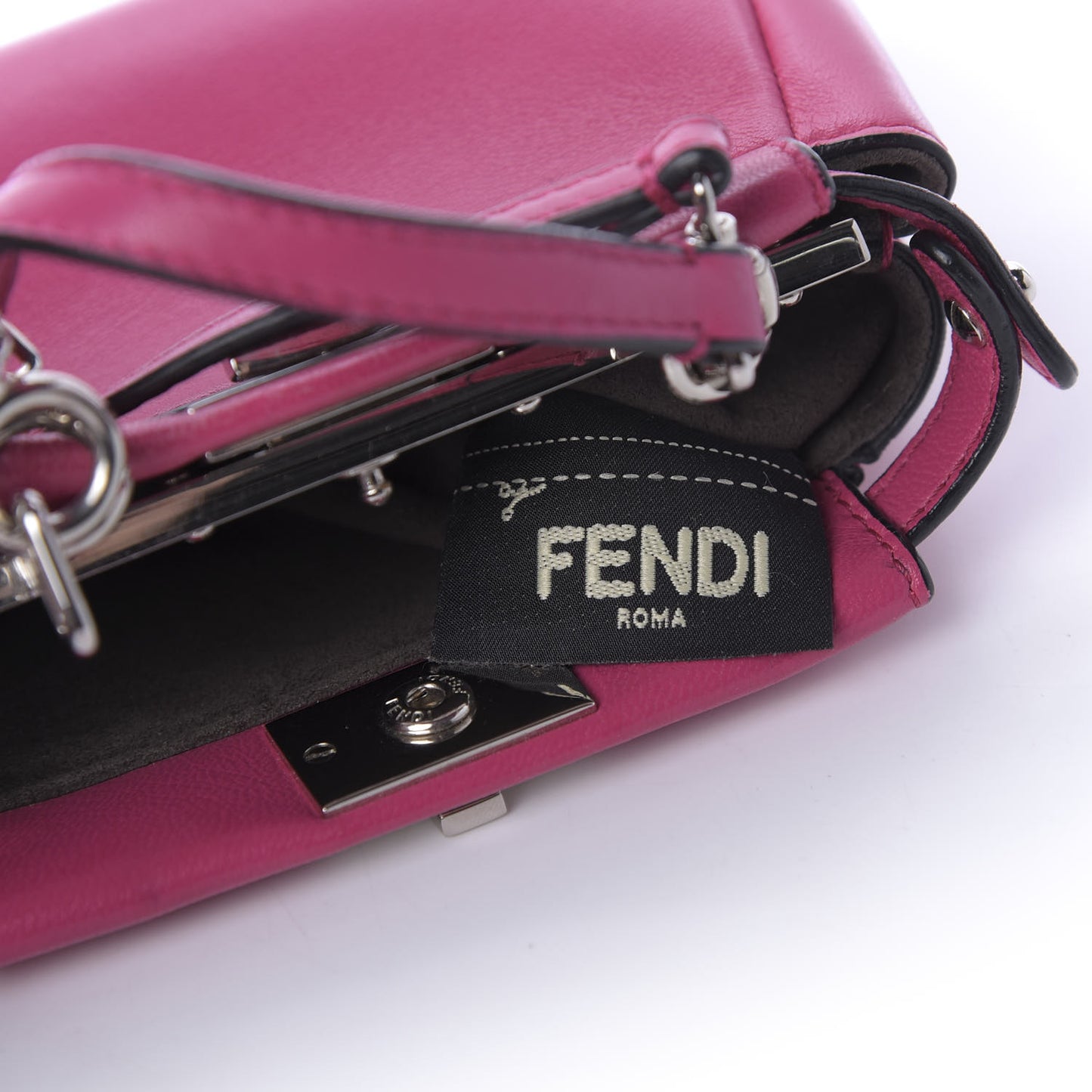 Nappa Micro Peekaboo Iconic Satchel Magenta