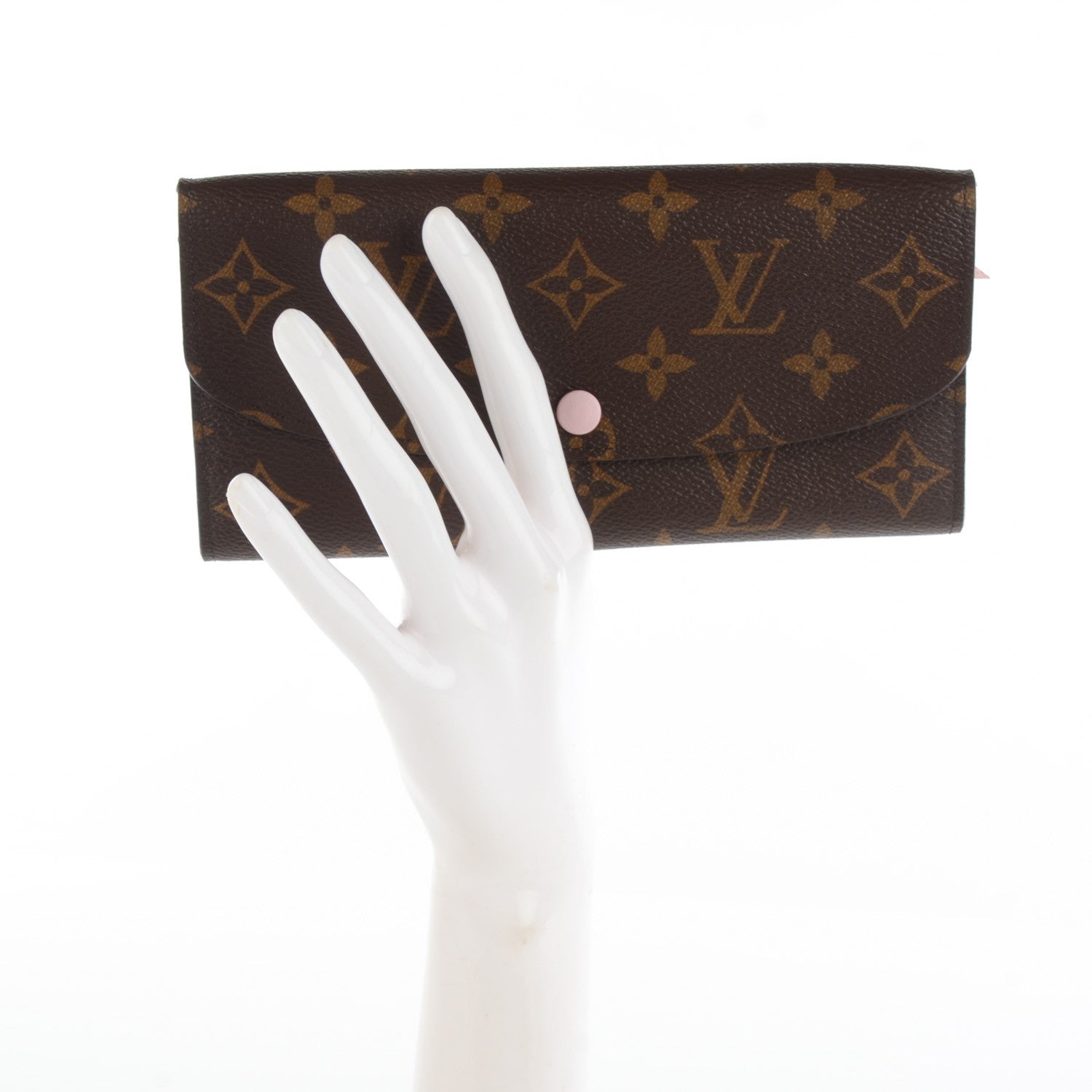 Louis Vuitton Monogram Emilie Wallet Rose Ballerine 2 of 7