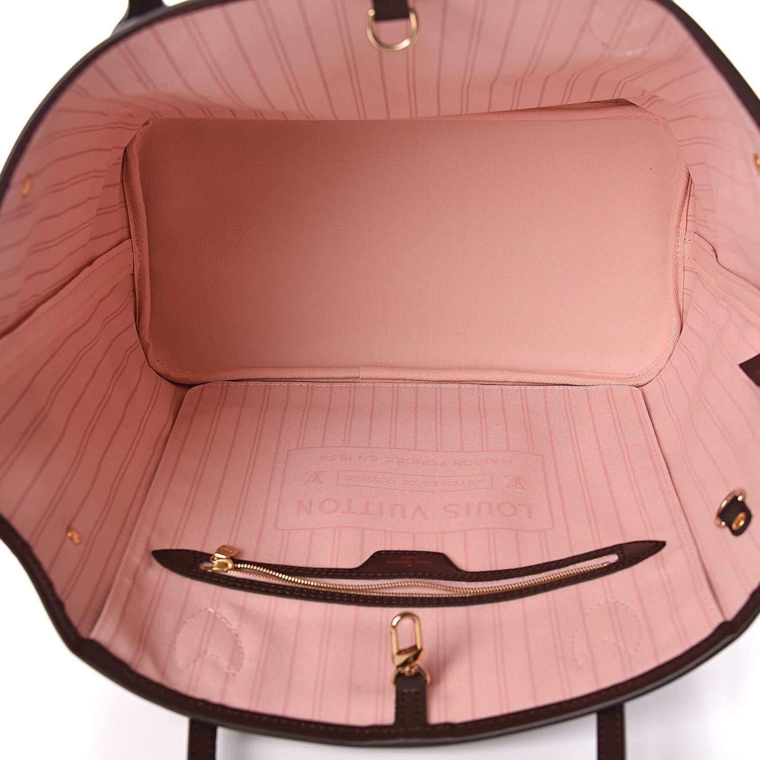 Louis Vuitton Damier Ebene Neo Neverfull MM Rose Ballerine 6 of 17