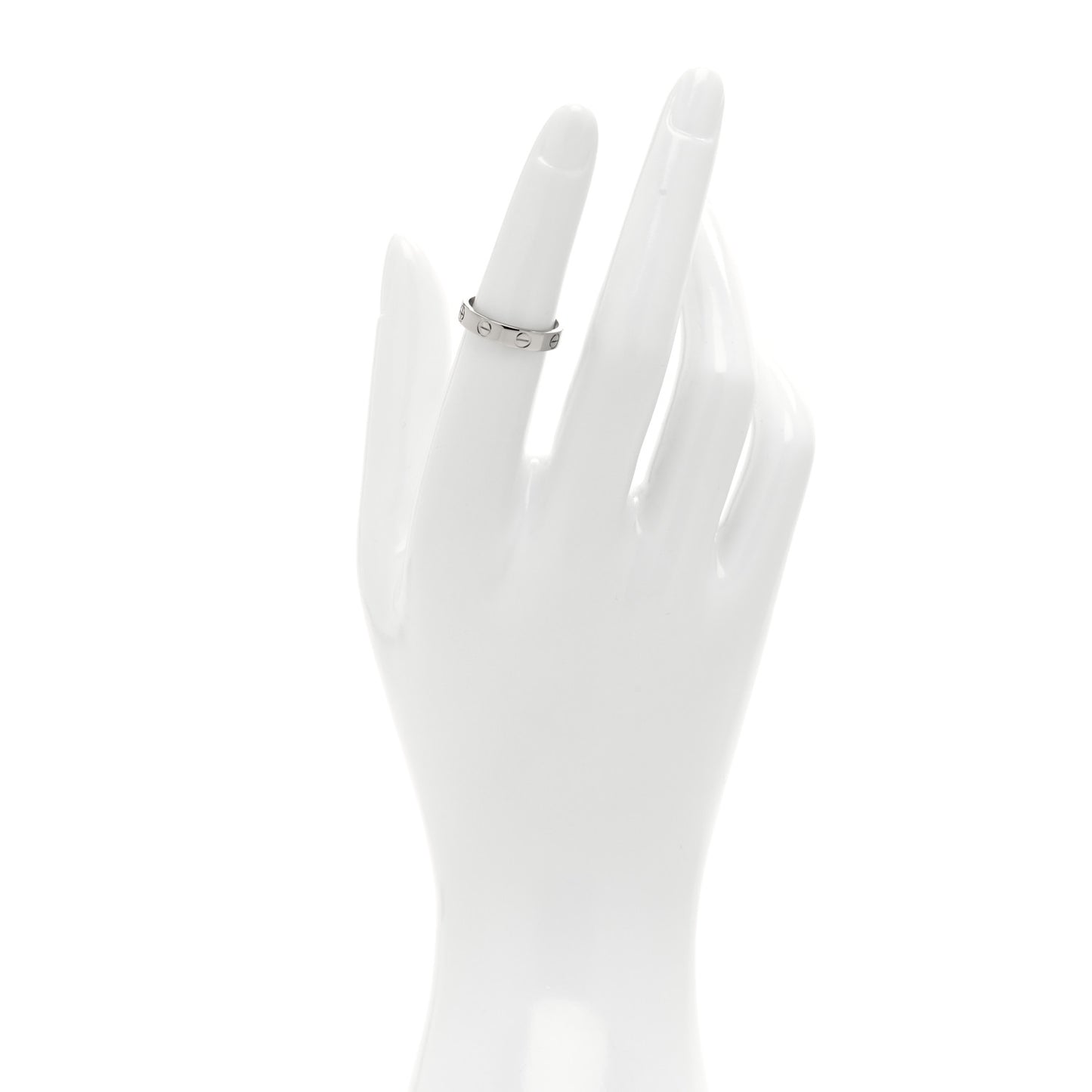 18K White Gold 3.5mm LOVE Wedding Band Ring 50 5.25
