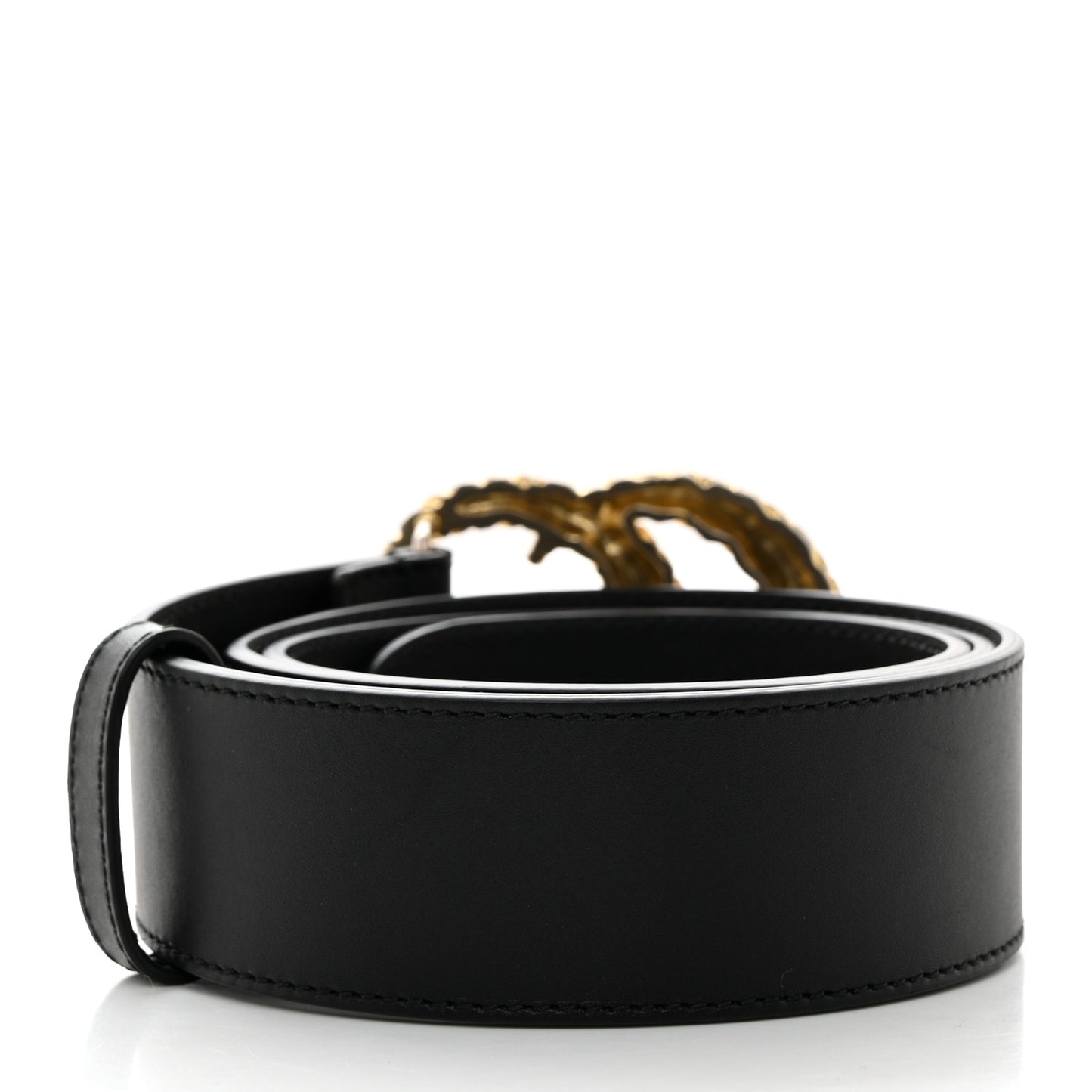Moon Calfskin Scales Double G 40mm Belt 85 34 Black