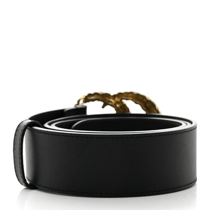 Gucci Moon Calfskin Scales Double G 40mm Belt 85 34 Black 2 of 5