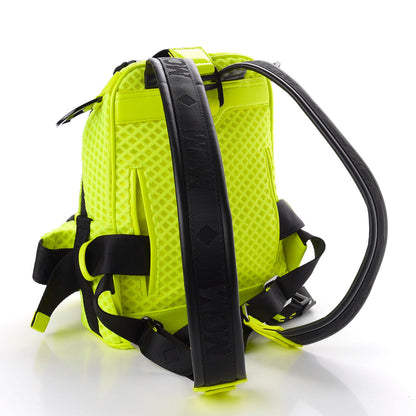 MCM Nylon Mesh Jemison 2-1 Backpack Neon Yellow 2 of 9