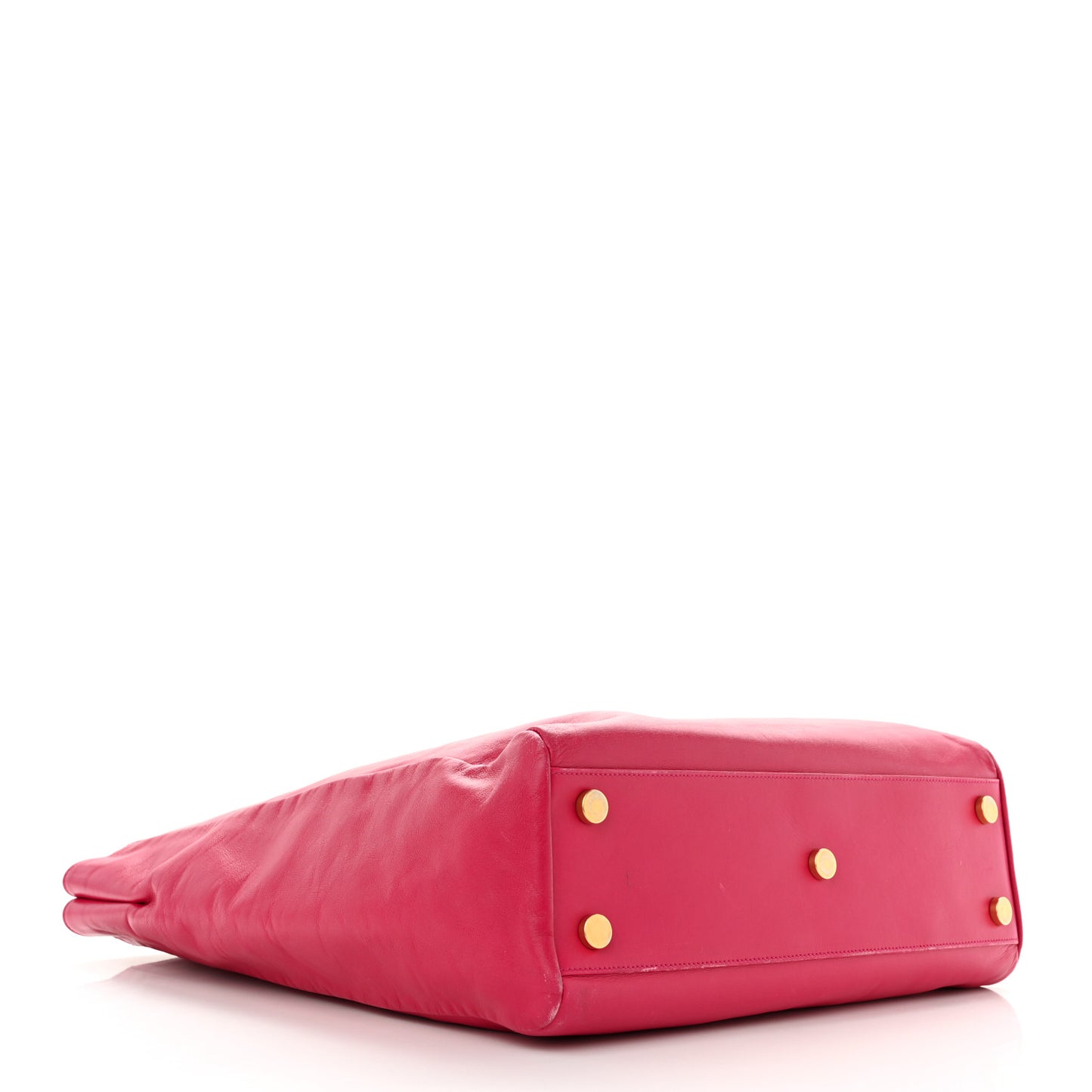 Calfskin Suede Reversible East West Shopping Tote Pink