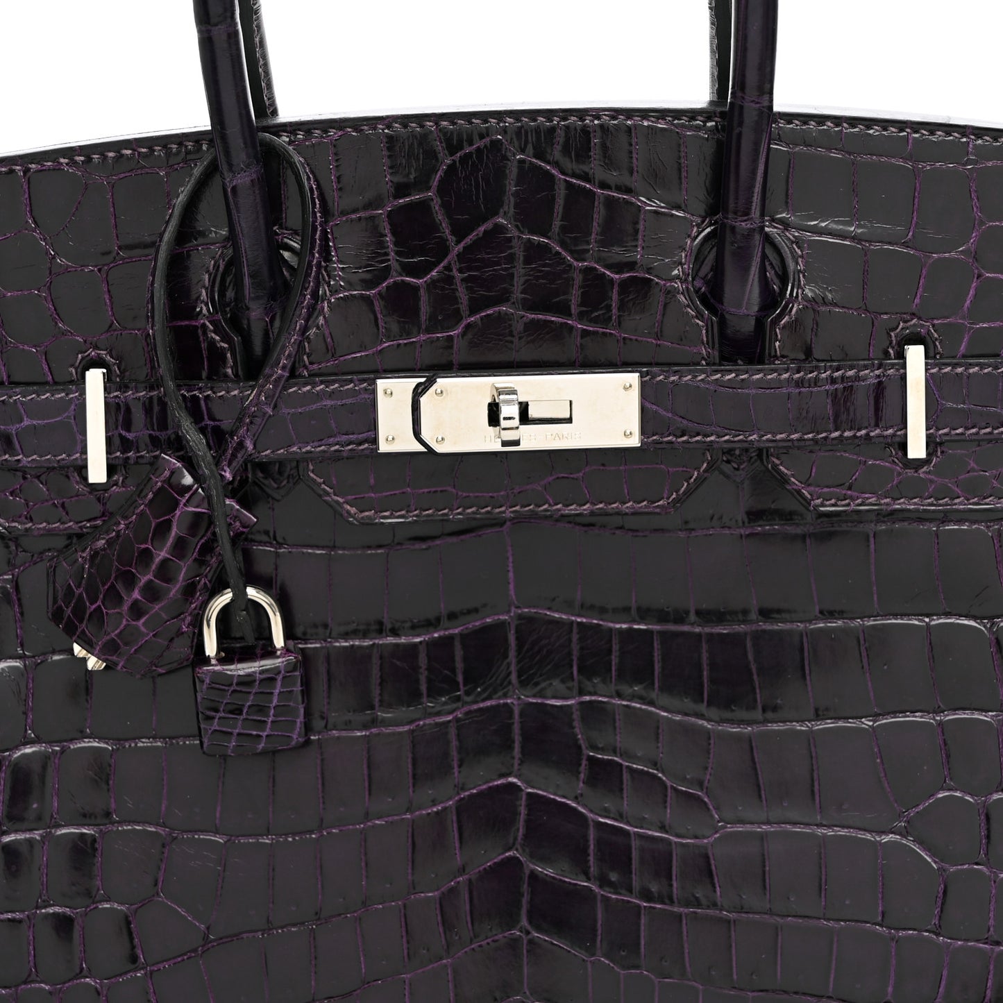 Shiny Niloticus Crocodile Birkin 30 Amethyst