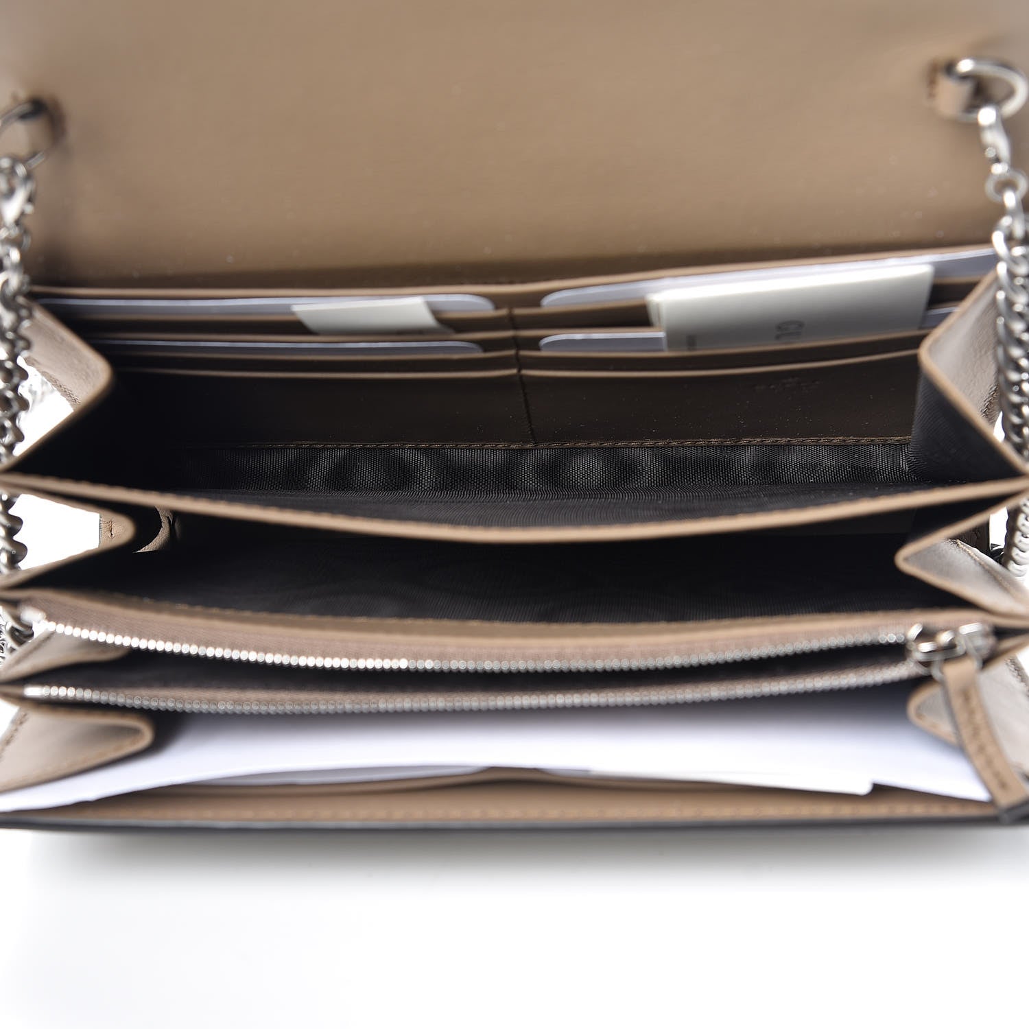 Gucci GG Supreme Monogram Mini Dionysus Chain Wallet Beige Taupe 5 of 10