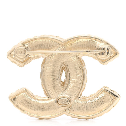 Chanel Pearl Resin Flower CC Brooch Black Gold 3 of 5