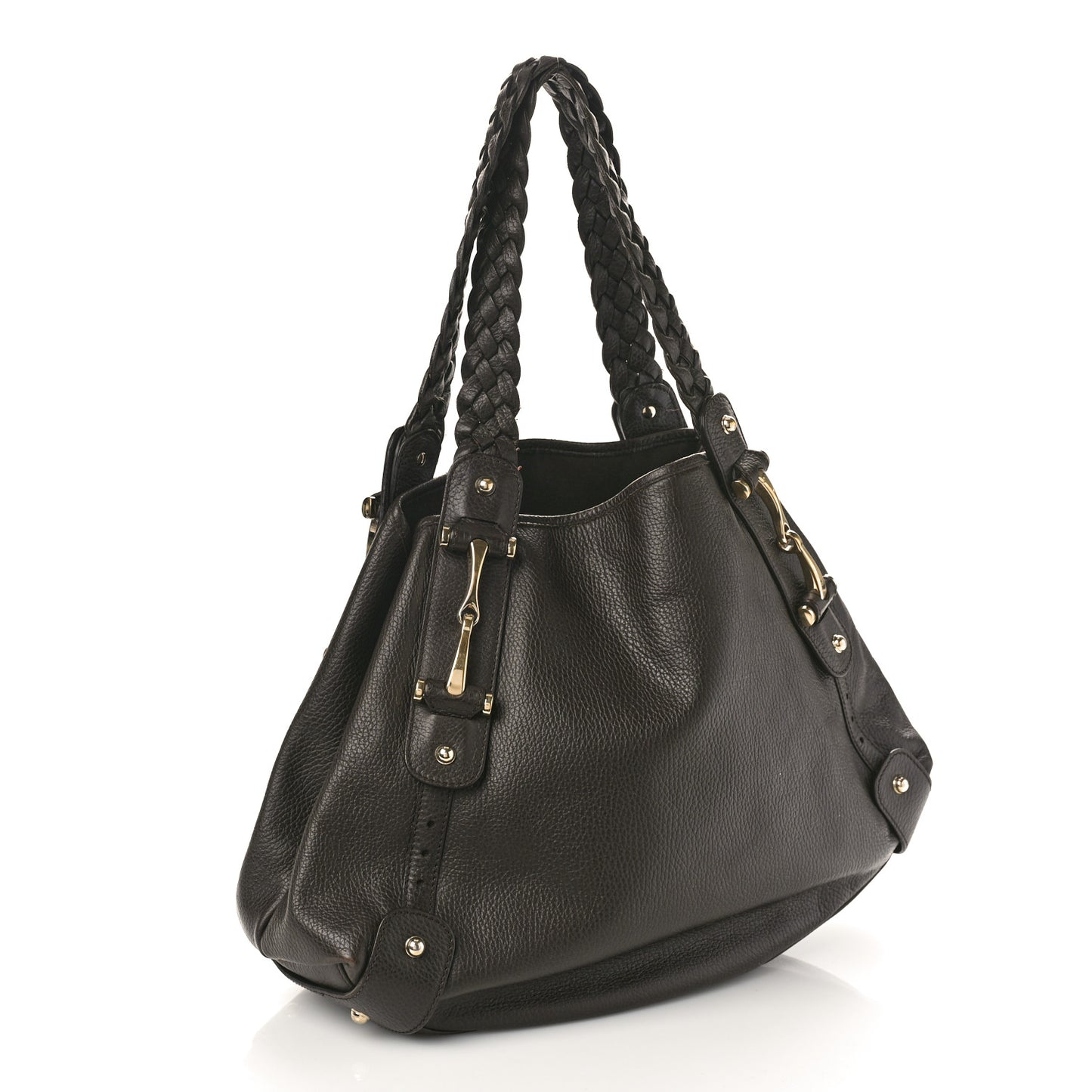 Calfskin Medium Pelham Shoulder Bag Dark Brown