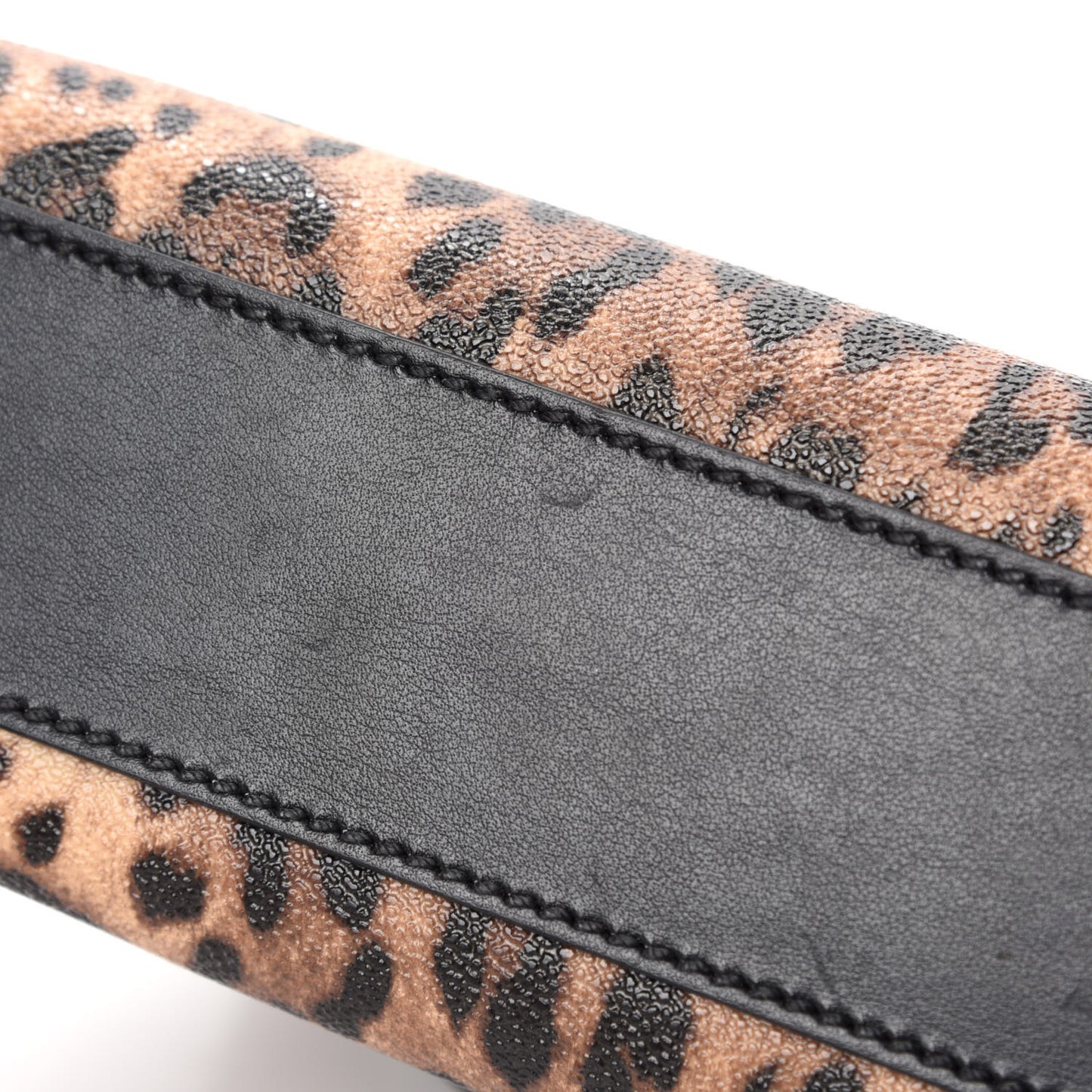 Dauphine Leopard Print Mini Miss Sicily Satchel Black