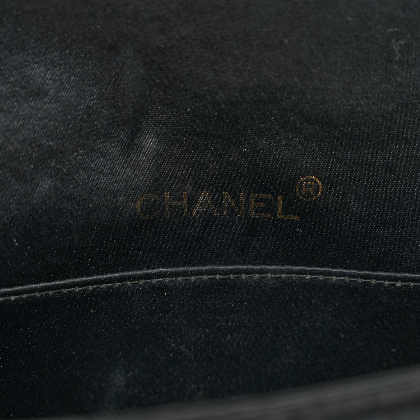 Satin Double Stitched Mini Single Flap Black