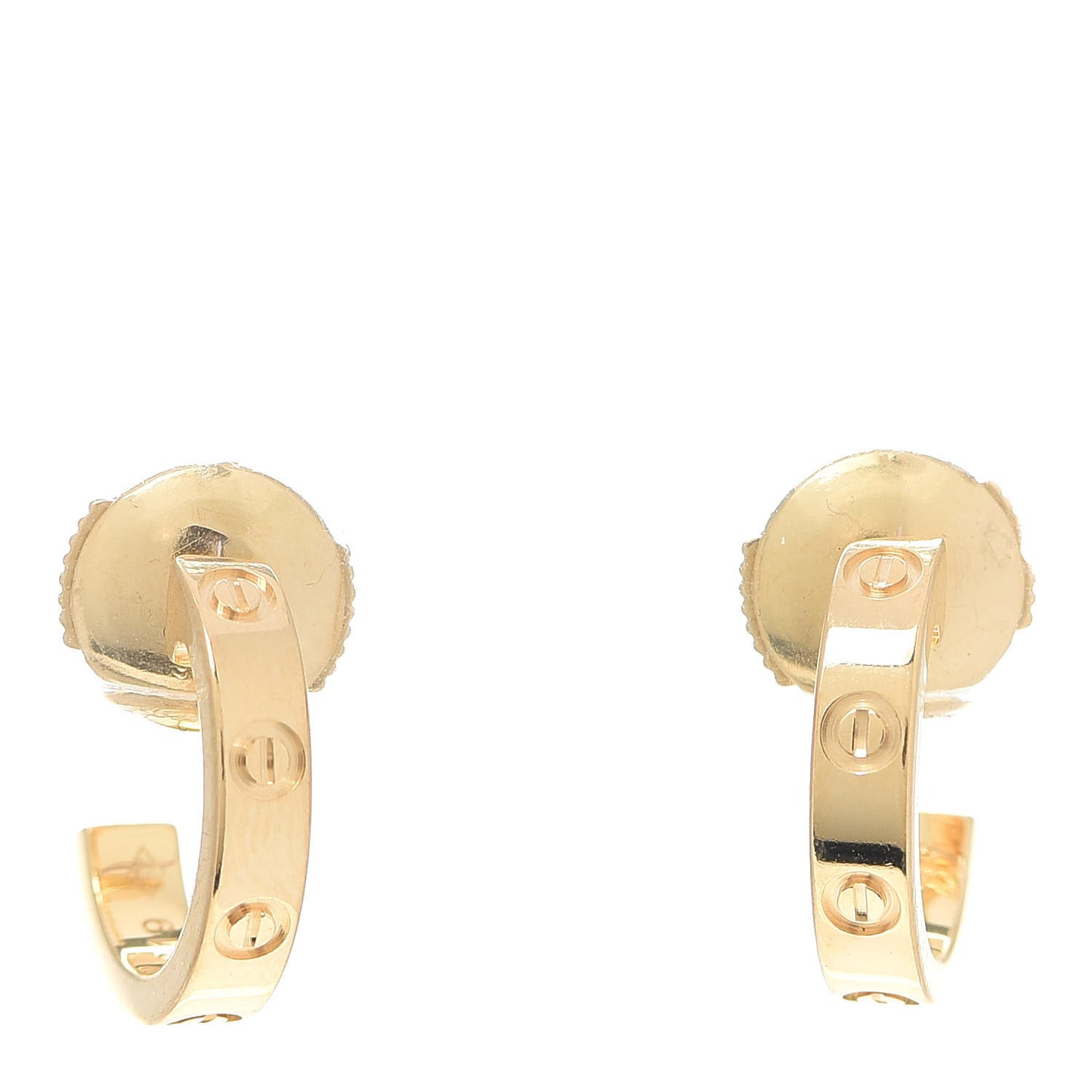 18K Yellow Gold Small LOVE Hoop Earrings