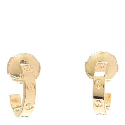 Cartier 18K Yellow Gold Small LOVE Hoop Earrings 1 of 7