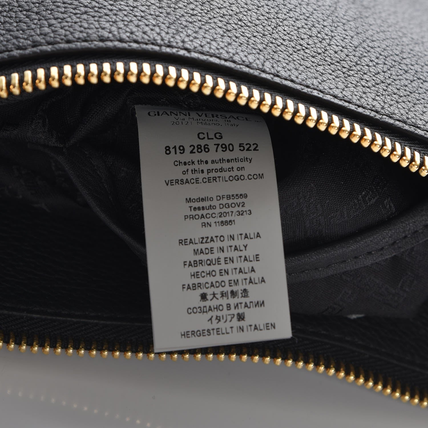 Versace Grained Calfskin Medusa Head Messenger Bag Black 7 of 7