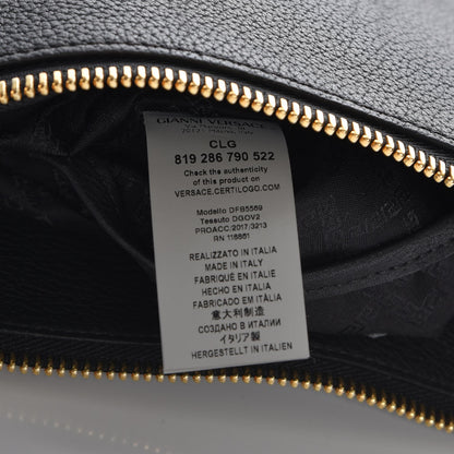 Versace Grained Calfskin Medusa Head Messenger Bag Black 7 of 7