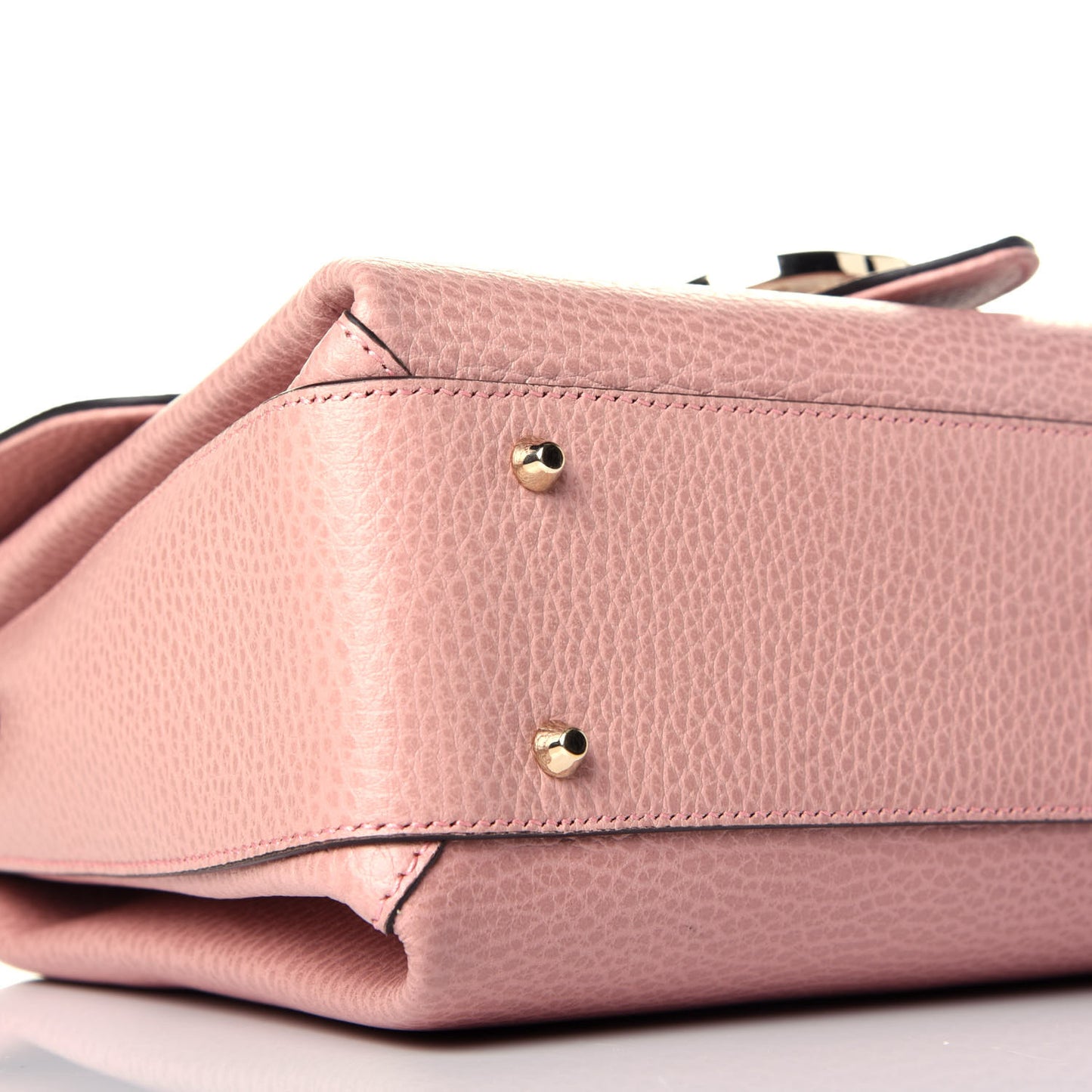 Dollar Calfskin Interlocking G Top Handle Shoulder Bag Soft Pink